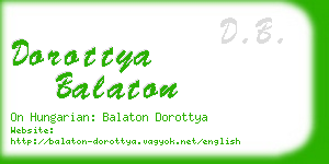 dorottya balaton business card